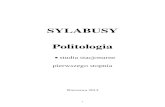 Syllabus - politologia - 2016/2017
