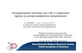 Przygotowanie wniosku do lke – E. Kompanowska-Jezierska