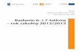 Badanie 6- i 7-latków – rok szkolny 2012/2013