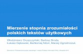 Mierzenie stopnia zrozumiałości polskich tekstów użytkowych