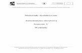 Materiały dydaktyczne Automatyka okrętowa Semestr V Wykłady