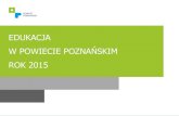 Edukacja w Powiecie Poznańskim – rok 2015
