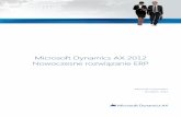 Microsoft Dynamics AX 2012 Nowoczesne rozwiązanie ERP