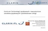 CLARIN-PL Centrum Technologii Językowych: repozytorium ...