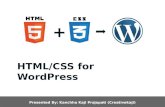 HTML/CSS for WordPress