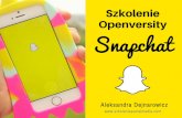 Szkolenie Openversity: Snapchat