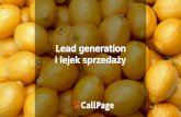 Lead generation i lejek sprzedaży od CallPage