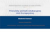 Priorytety polityki edukacyjnej Unii Europejskiej
