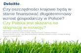 Ekonomia: Czy oszczędnosci krajowe będą w stanie sfinansować długoterminowy wzrost gospodarczy w Polsce?