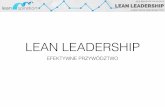 Joanna Zagórska: Lean leadership - efekywne przywództwo