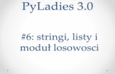 Pyladies 3.0 #6 Strings, Lists, modules and random
