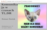Wykładzina vol. 13 Komunikacja w czasach TL;DR