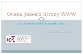Ocena jakości strony www jasińska