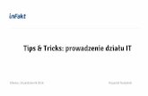 Tips and ticks: prowadzenie dzialu IT