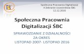 Sprawozdanie Społecznej Pracowni Digitalizacji - X Zebranie ŚBC