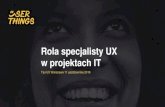 User Things - Rola specjalisty UX w projektach IT