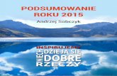 Andrzej Sobczyk - podsumowanie roku 2015