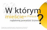 W którym mieście w Polsce najłatwiej prowadzić biznes?