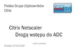 Citrix NetScaler - Drogą wstępu do ADC