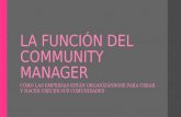 La función del community manager
