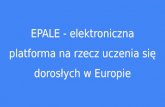 EPALE - elektroniczna platforma poświęcona edukacji dorosłych w Europie