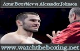live Artur Beterbiev vs Alexander Johnson online