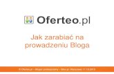 Oferteo.pl - jak zarabiać na prowadzeniu bloga