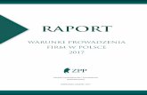 Raport ZPP: Warunki prowadzenia firm w Polsce 2017