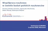 Współpraca naukowaw świetle badań polskich naukowców