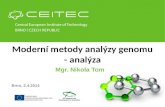 Modern metody analzy genomu - analza Mgr. Nikola Tom Brno, 2.4.2014.