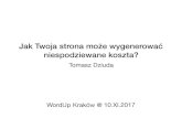 Jak Twoja strona moze wygenerować niespodziewane koszta? WordUp Kraków