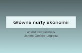 Współczesna myśl ekonomiczna - legiedz.comlegiedz.com/jgl/_materialy/glowne-nurty.pdf · Ekonomia jako nauka teoretyczna formułuje prawa dotyczące gospodarowania wyjaśnia rzeczywistość,