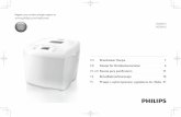 HD9015 HD9016 Philips - download.p4c. · PDF fileQuestion? Contact Philips Register your product and get support at . . HD9015. HD9016. EN Breadmaker Recipe 1 DE. Rezept für Brotbackautomaten