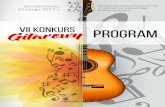 VII KONKURS PROGRAM - · PDF fileAleksander Tansman (1897-1986) Suite in modo polonico • Entrée • Gaillarde (XVIe Siècle) • Kujawiak (Mazurka lente) • Tempo di polonaise