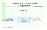 Systemy przetwarzania sygnałów - eletel.p.lodz.pl · PDF file2 Systemy przetwarzania sygnałów T – cigła zmienna czasu n – dyskretna zmienna czasu n = 0, 1, N, System czasu