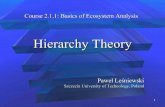 Hierarchy Theory - · PDF file• Unicellular organisms have no levels between the cell ... Divisions Ecoregion Domains Biosphere. 9 ... A Short Annotated Bibliography of Hierarchy