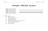 High Wall type - utcccs-cdn. · PDF file1 E15-3F1 MMK-AP___3H2UL High Wall type Contents 1. Specifications 2. Dimensions 3. Center of gravity 4. Piping diagram 5. Wiring diagram 6.