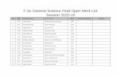 F.Sc General Science Final Open Merit List Session …uop.edu.pk/resources/FSc-General-Science.pdfF.Sc General Science Final Open Merit List ... 20 Marks Hafiz Quran 18 1156 Ayesha