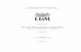On the twin prime conjecture - · PDF fileAdam Mickiewicz University in Poznan´ Faculty of Mathematics and Computer Science 1 Master’s thesis On the twin prime conjecture Hipoteza