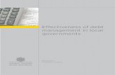Effectiveness of debt management in local · PDF fileEffectiveness of debt management in local ... on topics they may find to ... Percentage shares of local government types in the