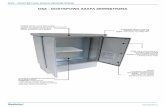 DSZ - DOSTĘPOWA SZAFA ZEWNĘTRZNA · DSZ - DOSTĘPOWA SZAFA ZEWNĘTRZNA Dane techniczne szafy DSZ; Materiał; - szkielet szafy – systemowy profil aluminiowy, - osłony boczne oraz