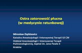(w medycynie ratunkowej) - warsztaty.krakow.pl zatorowosc plucna - 10... · Zatorowość płucna Zatorowość płucna (ZP) = obstrukcja części drzewa naczyniowego tętnicy płucnej,