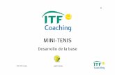 MINI-TENIS - Home | Miguel Crespo tenis.pdf · MINI TENIS 2 Prof. M. Crespo EL CONCEPTO DE MINI-TENIS • Tenis jugado en una pista pequeña, aproximadamente el tamaño de una pista