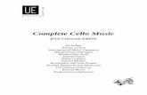 Complete Cello Music - Universal Edition · BRP 1583 I Play the Cello Vol.1 ... PWM 6260 Exercises for the Left Hand £11.95 ... IMC 1312 113 Studies Vol.1 (Klingenberg) ...