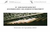 V AKADEMICKI KONKURS KLAWESYNOWY - amuz.edu.plamuz.edu.pl/wp-content/uploads/folder-2017.pdf · J. S. Bach – Partita B-dur BWV 825 Preludium, Allemande, Corrente, Sarabande, Menuet
