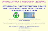 PROFILAKTYKA I PROMOCJA ZDROWIA …cechnaturoterapeutow.olsztyn.pl/wp-content/uploads/2015/10... · - B. XXI w. – współcz. Kwantowy model energoinformacyjny – ... Autohipnoza,