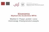 Wprowadzenie do mikroekonomii - coin.wne.uw.edu.plcoin.wne.uw.edu.pl/ggrotkowska/ekonomia/wyklad_2.pdf · Dwa kluczowe słowa: popyt i podaż Popyt – to ilość dobra, jaką nabywcy