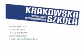 ul. Mostowa 2/13 e-mail: poczta@kspp.edukspp.edu.pl/files/oferta-.pdf · ul. Mostowa 2/13 31-061 Kraków Tel: 12 430 56 09 www: kspp.edu.pl e-mail: poczta@kspp.edu.pl
