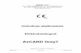 IU-WP-121 C II AsCARD Grey7 - elmedico.pl · Instrukcja uŜytkowania AsCARD Grey7 Wydanie II ASPEL S.A 13.02.2013 Strona 2 z 64 Gratulujemy zakupu elektrokardiografu AsCARD Grey7,