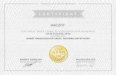 CERTYFIKAT - maczfit.pl · robert kowalski organizator konkursu maczfit otrzymuje zŁote godŁo w ogÓlnopolskim konkursie laur klienta 2018 w kategorii jakoŚĆ Świadczonych usŁug-
